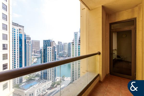 Marina & Partial Dubai Eye View | Renovated