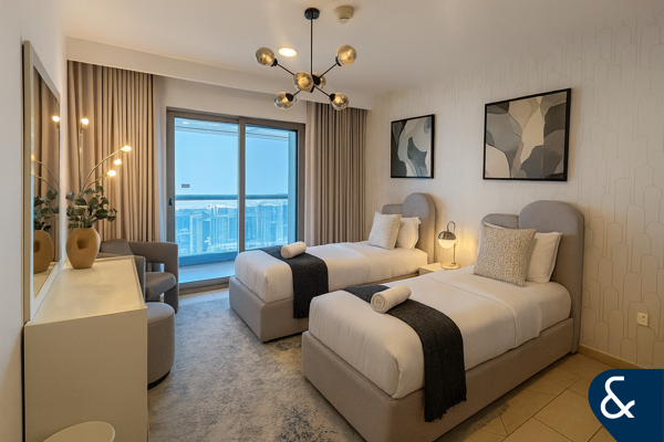 High Floor | Full Palm & Sea Views | Vacant