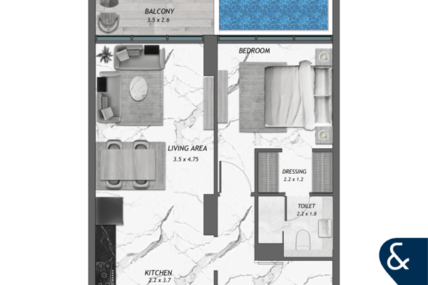 1 Bedroom | Walk to Metro | Mid Level Floor